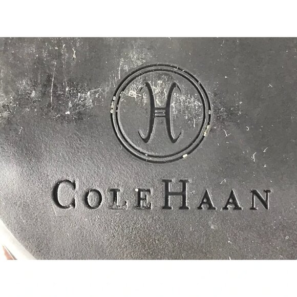 Cole Haan Womens Dark Brown‎ Suede Round Toe Slip On Cone Mule Heel Size US 9 B - Picture 8 of 9